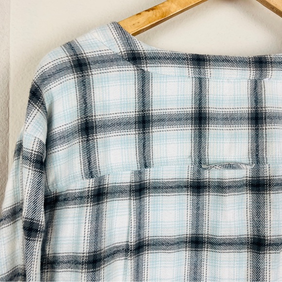 MADEWELL Plaid Flannel Button Front Midi Dress Size 12 NWT Cozy $128 LARGE - Picture 9 of 12